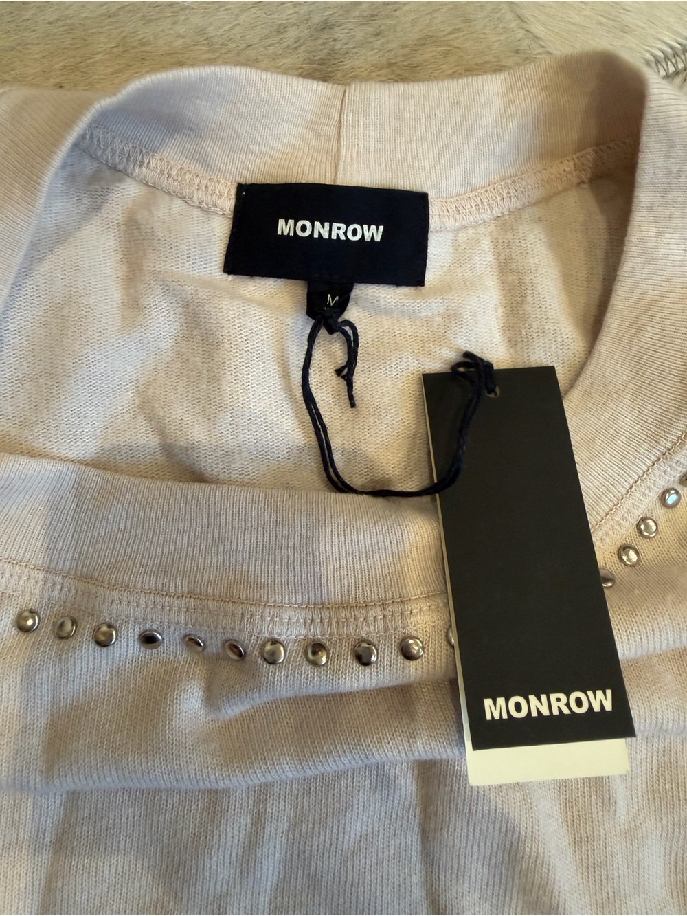 Monrow Vintage Studded Raglan - Picture 6 of 7